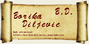 Borika Diljević vizit kartica